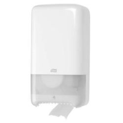 Distributeur papier toilette Tork Twin Mid-size roll Compact en noir et blanc - Blanc